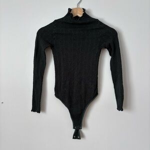 Free People Weekend Vibe Mock Neck Bodysuit